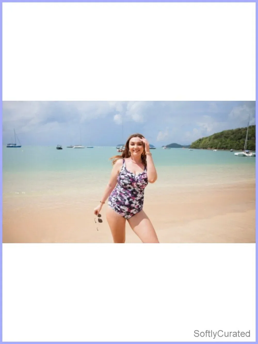 Plus Size One Piece Swimsuit Tummy Control Full Coverage Swimwear